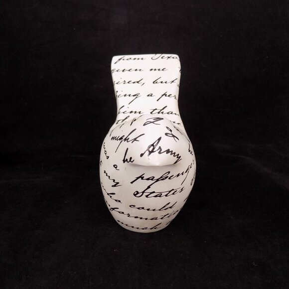 Set of 2 Ashland Black White Cursive Words Bird Blush Romance Decor New w/Flaws - Picture 2 of 12